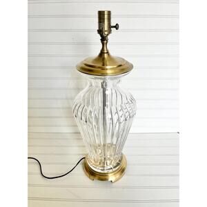 Vintage Wildwood Cut Crystal and Brass Table Lamp